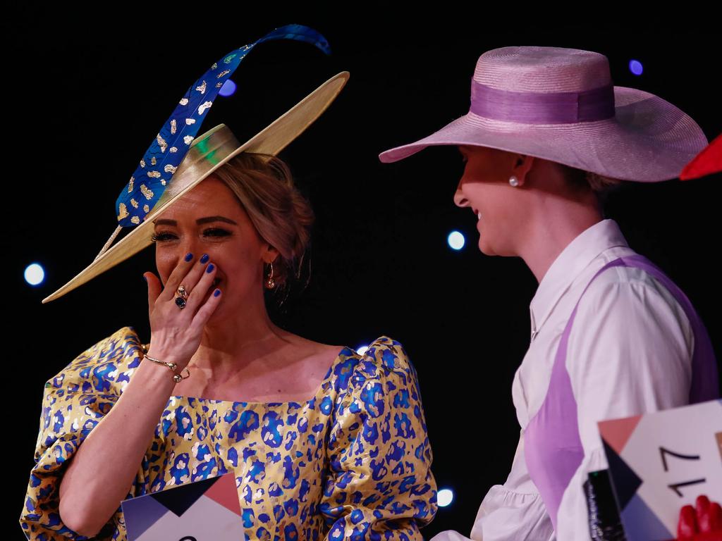 Tatiana Hoffman winner in Fashions on the Field at Bridge Toyota Ladies Day. Picture: GLENN CAMPBELL