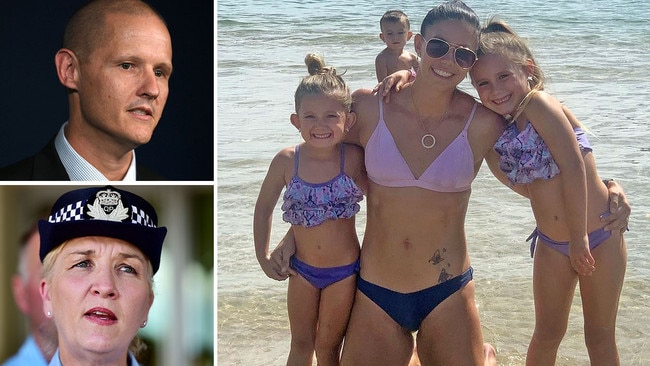 Queensland Police Commissioner Katarina Carroll has stood Detective Inspector Mark Thompson aside from the investigation into the deaths of Hannah Clarke and her children. Picture: John Gass/Alix Sweeney/Supplied