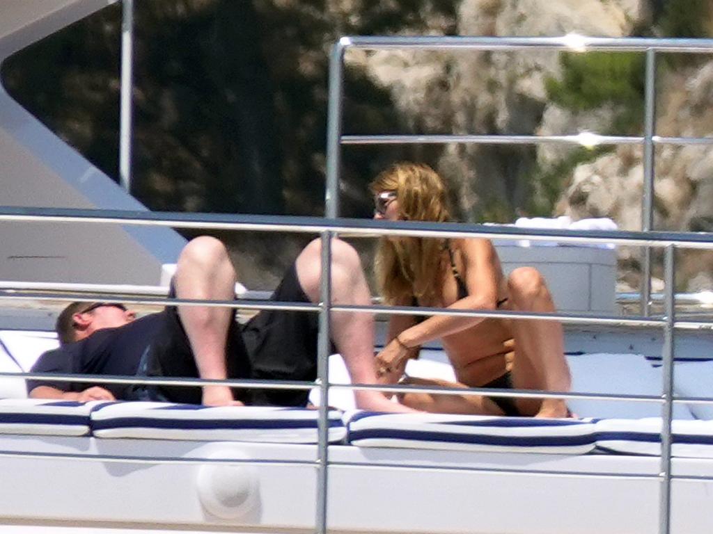 The couple have been enjoying each other’s company as they sail around the Mediterranean on a superyacht. Picture: Backgrid