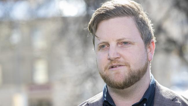 Luke Edmunds MLC at Parliament Lawn. Picture: Chris Kidd