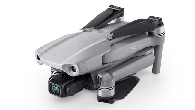 The DJI Mavic Air 2 drone folded.