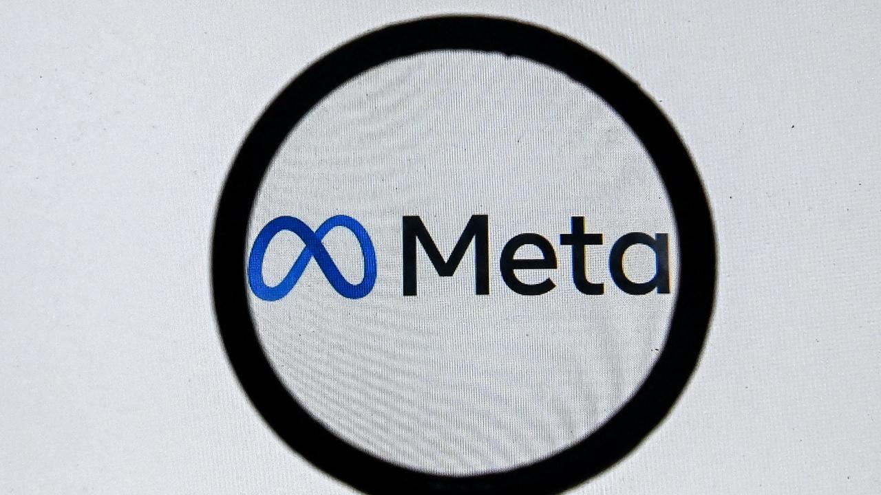 The Meta logo shown on a laptop screen. Picture: AFP