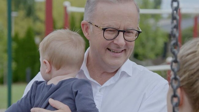 Anthony Albanese in the video clip.