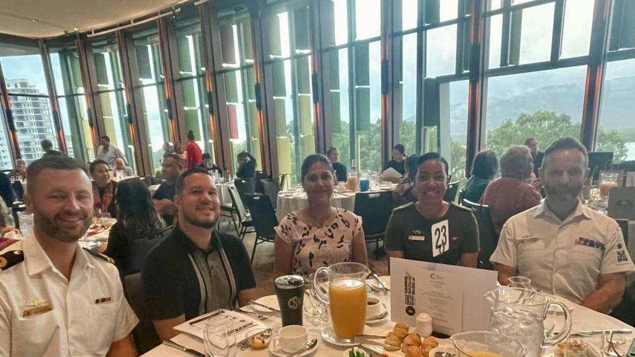 Mathew McGrath, Clifford See-Kee, Sunny O'Neil, Monalita Vilamu and Paul Robertson at the NAIDOC Week Lunch