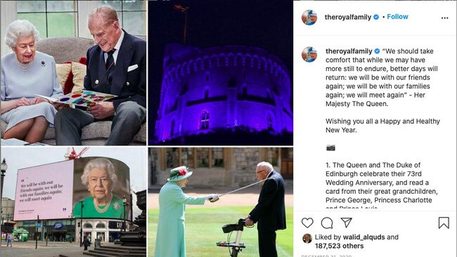 Queen on various social media platforms