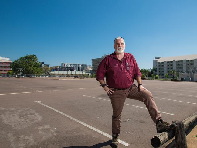 City worker John McDowell has had to park at the McMinn St park after the Cavenagh St car park closed. Picture: Glenn Campbell