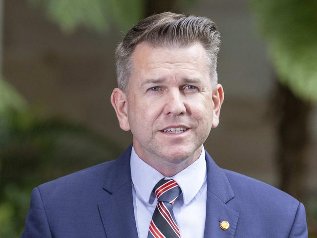 David Crisafulli and Jarrod Bleijie at Queensland Parliament a day after the State Election, Sunday, October 27, 2024 - Picture: Richard Walker