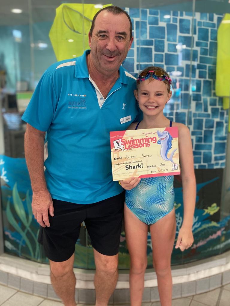 SA Little Legend Amaya Fulton, 7, Marion Swimming Centre, has shown determination and dedication to move up to the final level in swimming at such a young age, and ‘has been nothing short of amazing’. The committed youngster gets 6:30am each Sunday for lessons, as well as having a week-day lesson. Grace was introduced to the pool and lessons when she was just 6 months old. Picture supplied.