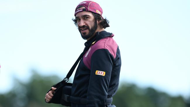 Johnathan Thurston attended the Queensland State of Origin team training session at Sanctuary Cove on Sunday. Picture: AAP/Dave Hunt