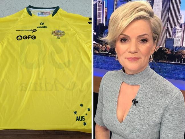 The Kookaburras jersey is without a sponsor. Photo: LinkedIn, Andrew Charter and Instagram, Sandra Sully.