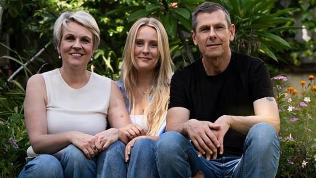 Tanya Plibersek with daughter Anna and partner Michael Coutts-Trotter. Picture: Facebook