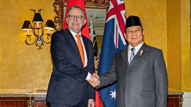 Anthony Albanese and Prabowo Subianto meet for the first time since his inauguration as President of Indonesia on the APEC summit sidelines in Peru.