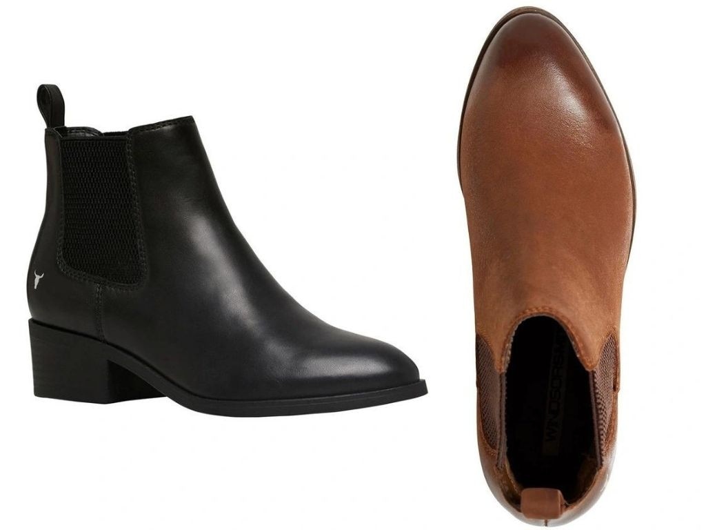 These classic boots come in black and brown.