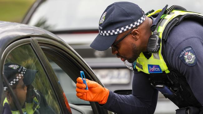 A new report has found Victoria Police’s roadside drug testing program is inefficient. Picture: Ian Currie