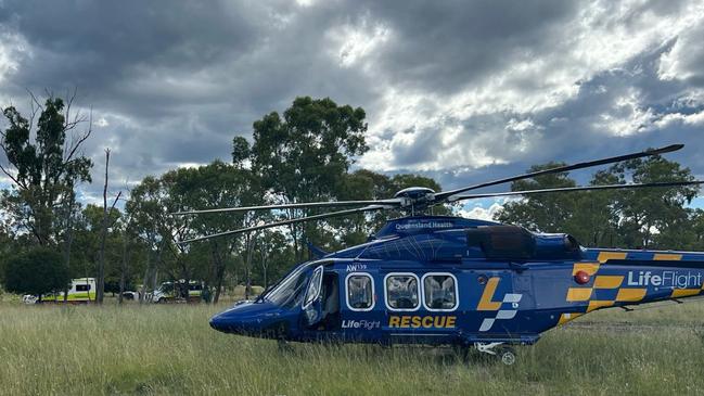 Rescue helicopter called after car crashes on rural road