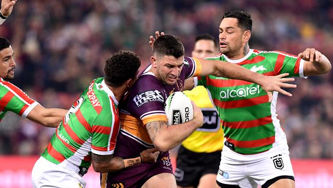 Matt Gillett injured his shoulder playing the Bunnies. Picture: Bradley Kanaris/Getty