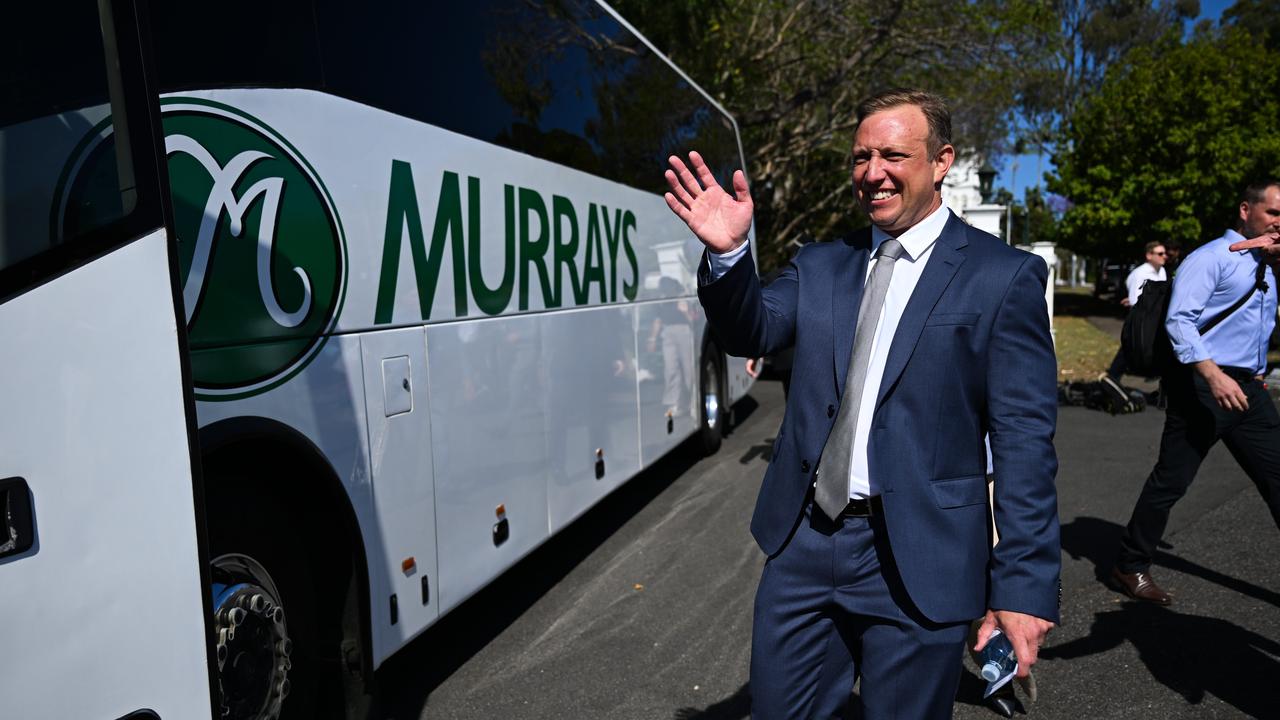 Queensland Premier Steven Miles has hit the official campaign trail, saying he hopes people will give him a chance on October 26. Picture: Dan Peled / NewsWire