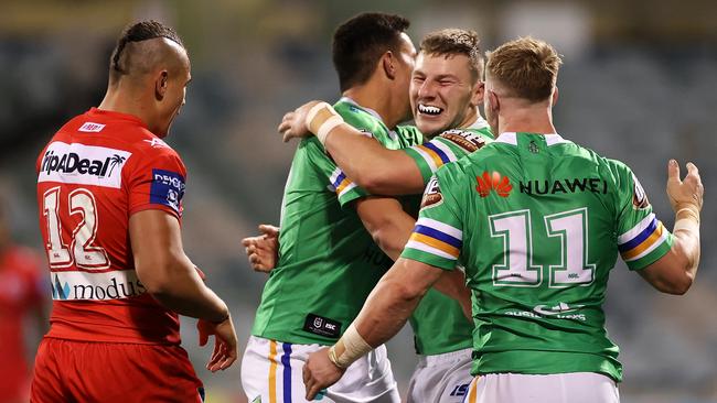 Canberra let the Dragons back into the game in the second half. Picture: Getty Images.