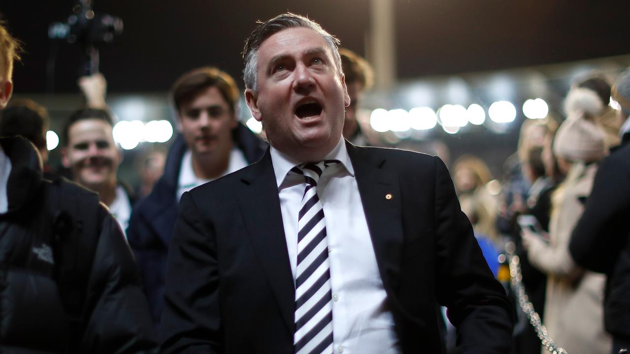 Eddie McGuire’s stint as Collingwood president will end after the 2021 AFL season. Picture: Michael Willson