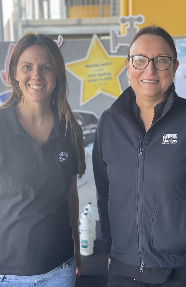 Kat Bampton from Rural View and Kelley Porter from Glenella. Mackay Show June 14 2022. Picture: Max O'Driscoll.