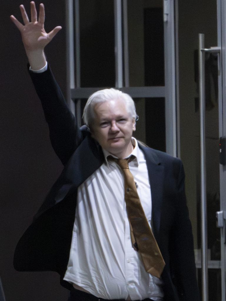 WikiLeaks founder Julian Assange touches down. Picture: Martin Ollman