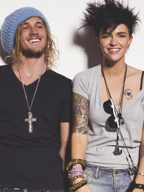 Tyler Atkins and Ruby Rose front Bonds campaign.