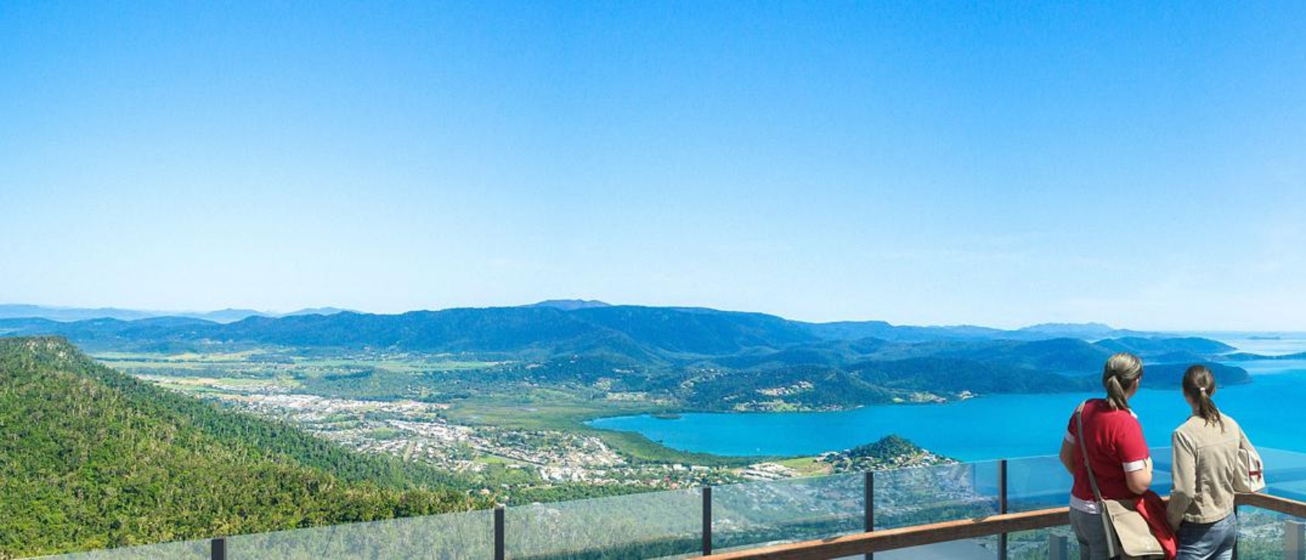 The view from the top of the proposed Whitsunday Skyway.