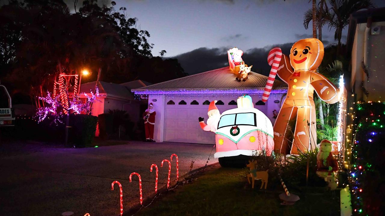 Christmas lights on Rainsford Place, Buderim. Picture: Patrick Woods.