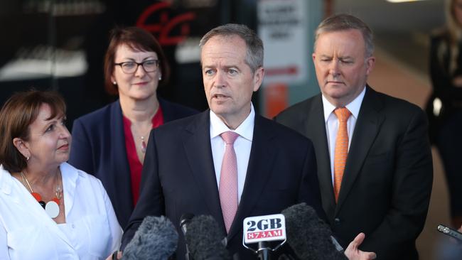 Labor Leader Bill Shorten has announced a Shorten Labor Government will invest $125 million into a comprehensive cancer centre at Nepean Hospital. Picture: Liam Kidston