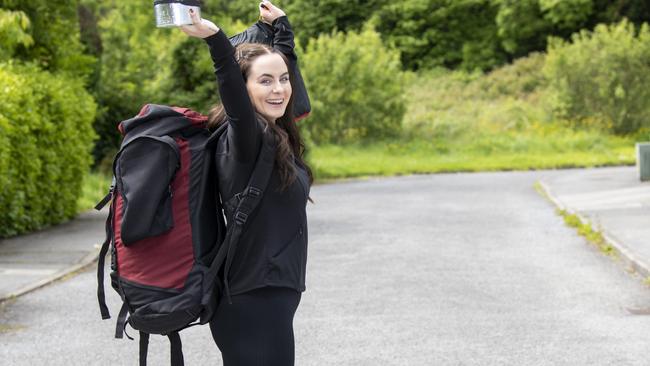 Niamh Mulkerrins of Galway in Ireland was the first person to take up the offer of a 10 pound fare to fly to South Australia for a working holiday. Picture: Andrew Downes