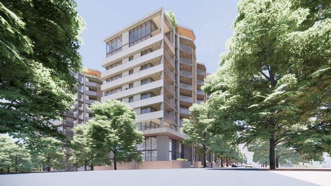 Belconnen Premier Inn site redevelopment artwork. Picture: Stewart Architecture