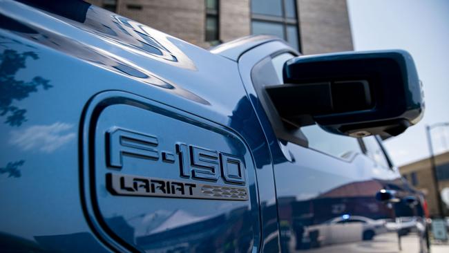 The charging door to a Ford Motor Co. F-150 Lightning electric vehicle. Picture: Al Drago/Bloomberg