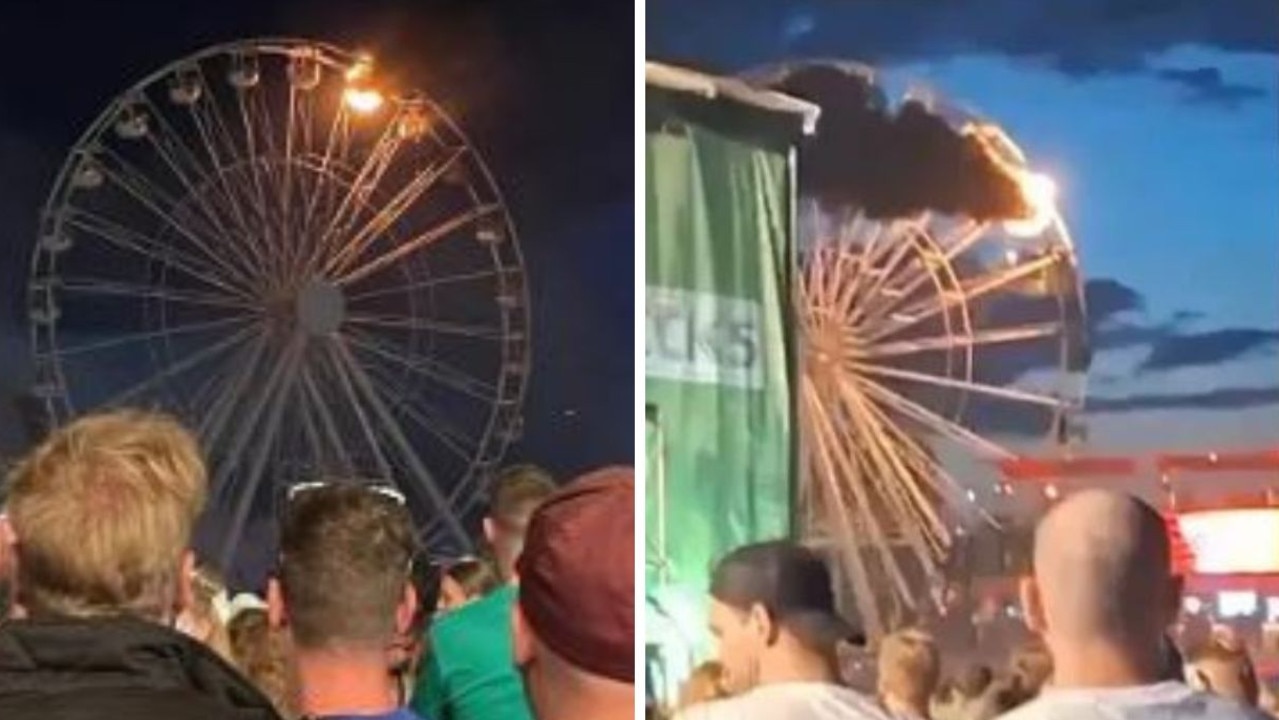 Horror as fire erupts on Ferris wheel