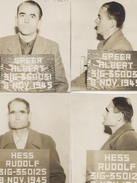 The mugshots of Speer and Hess