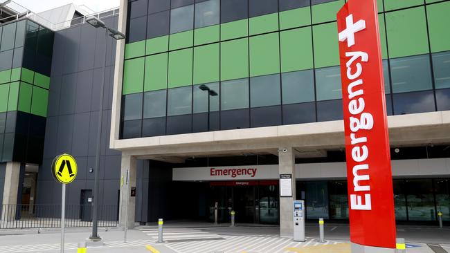 Outside the emergency department at the Royal Adelaide Hospital.