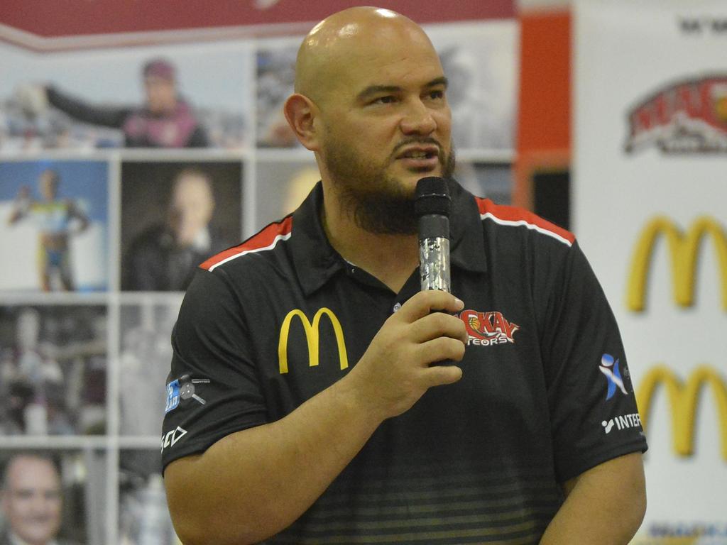 Joel Khalu coached the Mackay Meteors to the NBL1 North finals this season. Photo: Callum Dick