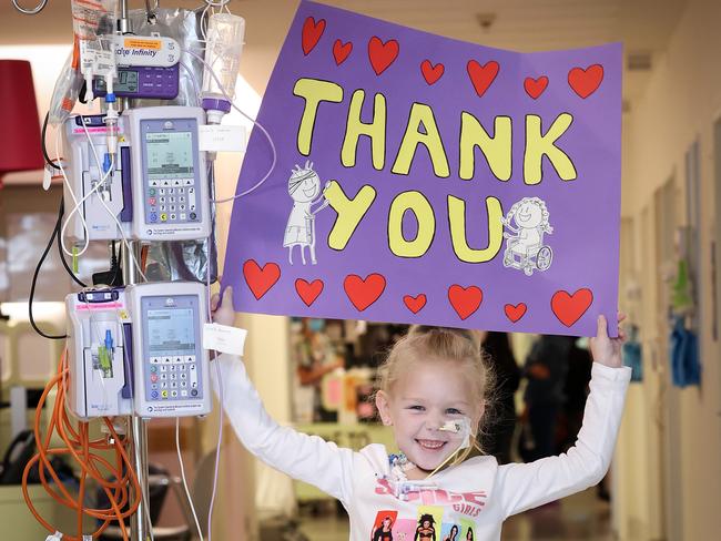 Lyla Mulraney thanks all those who donated to the Good Friday Appeal. Picture: David Caird