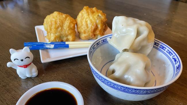 Fried and steamed dim sims from Red Lantern, White Hills. Picture: Julieanne Strachan