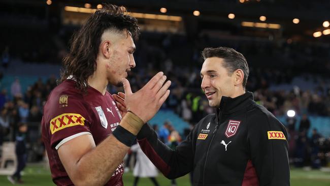 Tino Fa’asuamaleaui was open that his 2022 form didn’t warrant Origin selection, but Billy Slater clearly has faith in the Titans skipper. Picture: Getty Images.