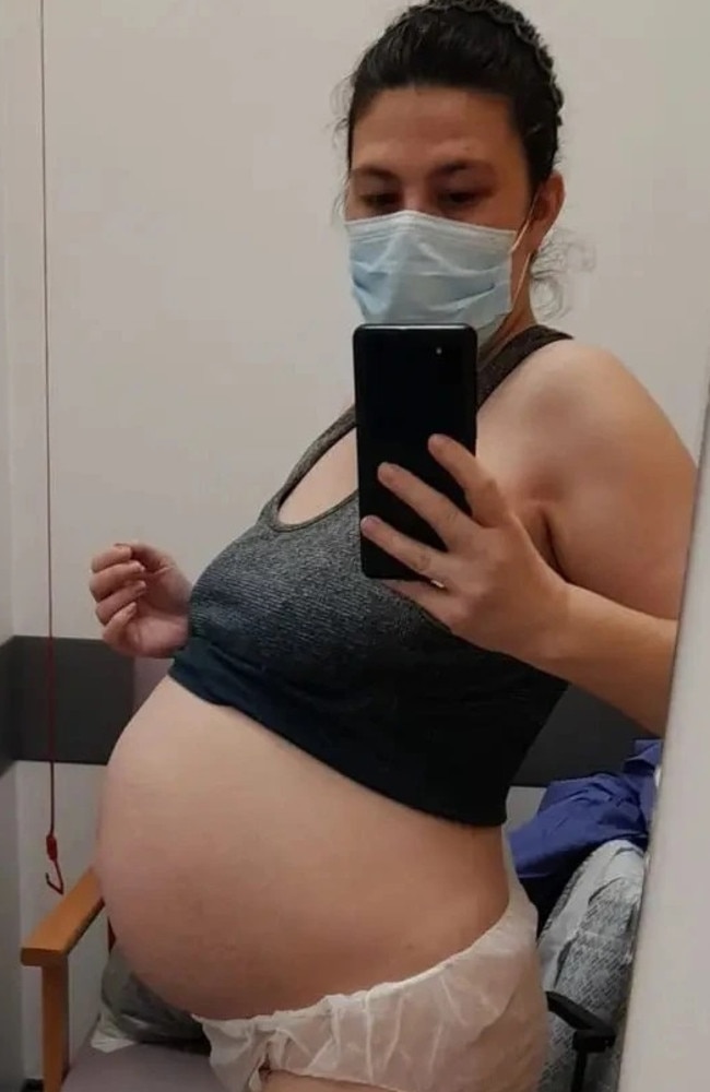 Her stomach became swollen and bigger than it had been when she was pregnant with her twin sons. Picture: Triangle News