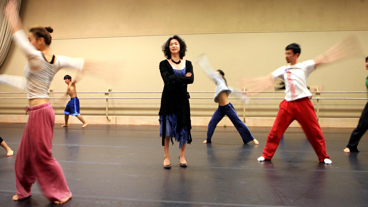 Xing, founder of China's only independent contemporary dance troupe, during rehearsals to perform 'Shanghai Beauty' at the Arts Centre in Melbourne. Picture: News Limited