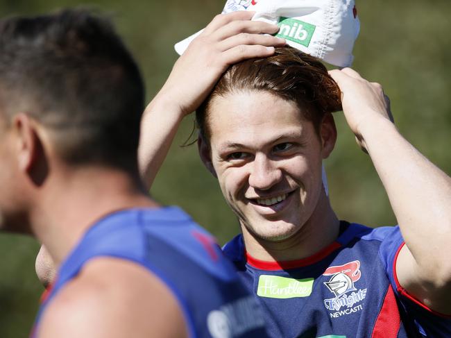 Kalyn Ponga during the Newcastle Knights training session at Balance Field in Mayfield, Newcastle, Wednesday, August 15, 2018. (AAP Image/Darren Pateman) NO ARCHIVING