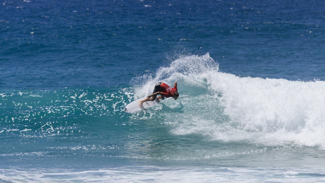 Lennox Chell has his sights set on qualifying for the WSL World Junior Championships again (Photo by Cait Miers/World Surf League)