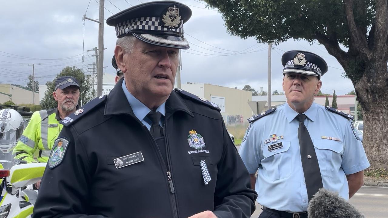 Darling Downs District Chief Inspector Danny Shaw at the Road Safety Week conference at PCYC Toowoomba on Friday, May 3, 2024.