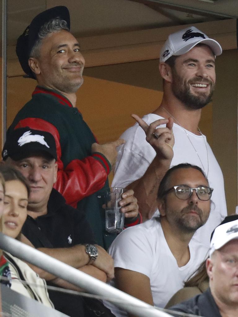 She was spotted at a game with Crowe, Hemsworth and Waititi last month. Picture: Jonathan Ng