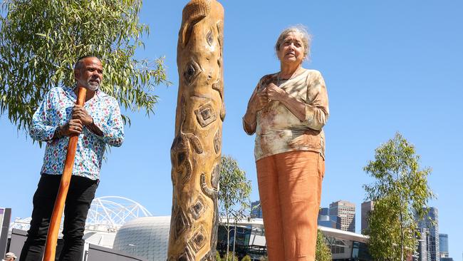 Aunty Joy Wandin Murphy has welcomed the Queen and Nelson Mandela to Wurundjeri Country. Picture: NCA NewsWire / Ian Currie