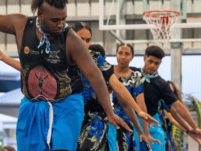 NRL Cowboys House Torres Strait Island dancers