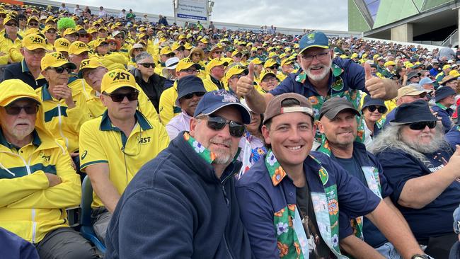 Aussie cricket fans Ken bowden, deniliquin, Micheal Jones, Brisbane, Grayson Jones, 26, Prett Jones, David Reilly, Melbourne at  Ashes 3rd Test Match between England and Australia. Picture: Danielle Gusmaroli