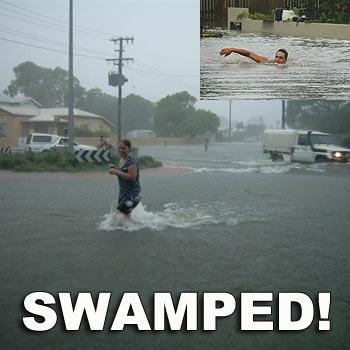 Up to 1000 people will have to be evacuated in Mackay after today's deluge. Pictures sent in by Colleena and Ric Gaynor