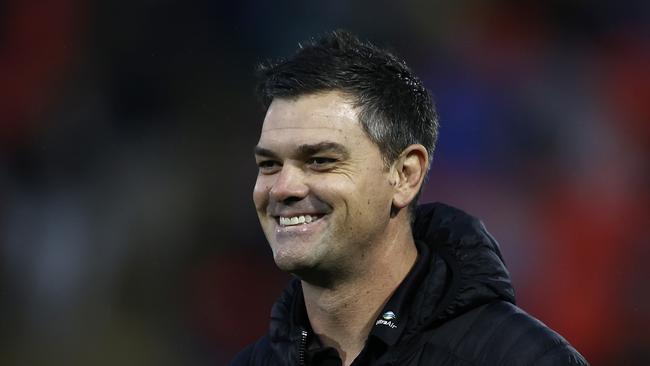 PENRITH, AUSTRALIA - JULY 23: Panthers assistant coach Cameron Ciraldo is seen before the round 19 NRL match between the Penrith Panthers and the Cronulla Sharks at BlueBet Stadium on July 23, 2022, in Penrith, Australia. (Photo by Matt Blyth/Getty Images)